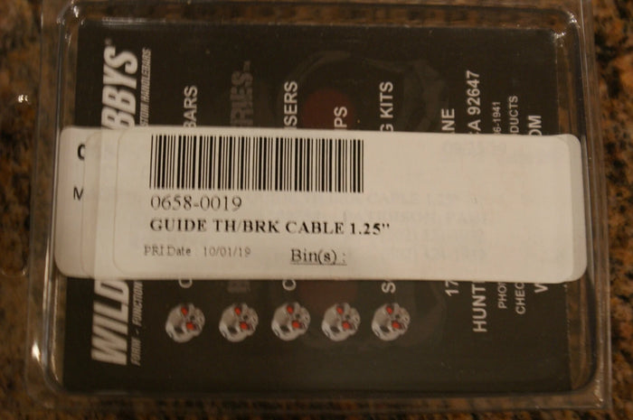 Wild One Chubby 1.25" cable guide Chrome 0658-0019