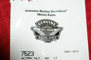 NOS Genuine OEM Harley Davidson Acorn, Nut No. 12. 1 Package has 3 Pieces. 7623