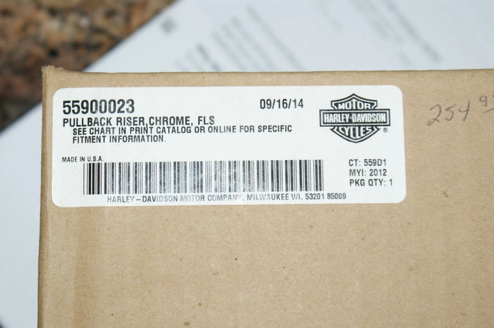 NOS Genuine HARLEY-DAVIDSON Chrome Pullback risers 55900023