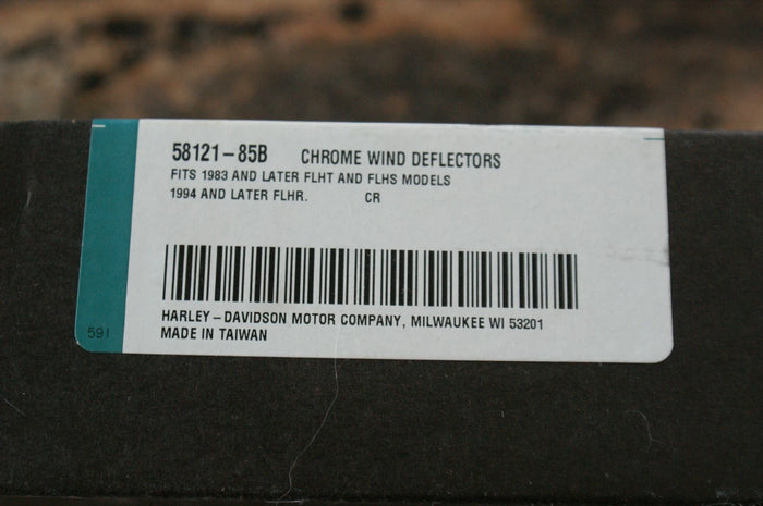 NOS Genuine Harley Davidson Chrome Wind Defectors 58121-85