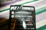 Wild 1 Chubbys 6" Matte Black Risers 1.25" bars WO528B