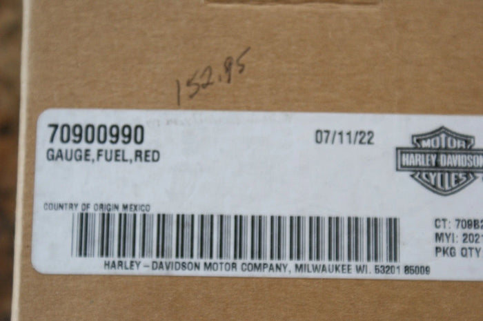 Genuine Harley Davidson gauge fuel Red 70900990