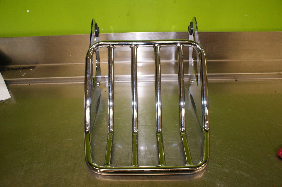OEM Harley Davidson detachable luggage rack chrome used - EXCELLENT!
