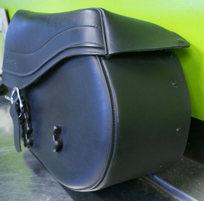 OEM Harley Davidson Large Rigid Sportster Left Saddlebag Leather Beautiful CUT!