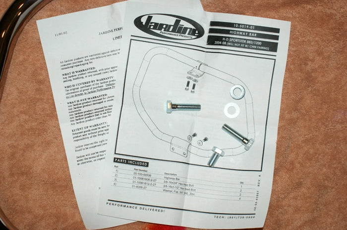 New Jardine Engine Guard for Harley Sportster XL 16240142 Chrome 2004-13