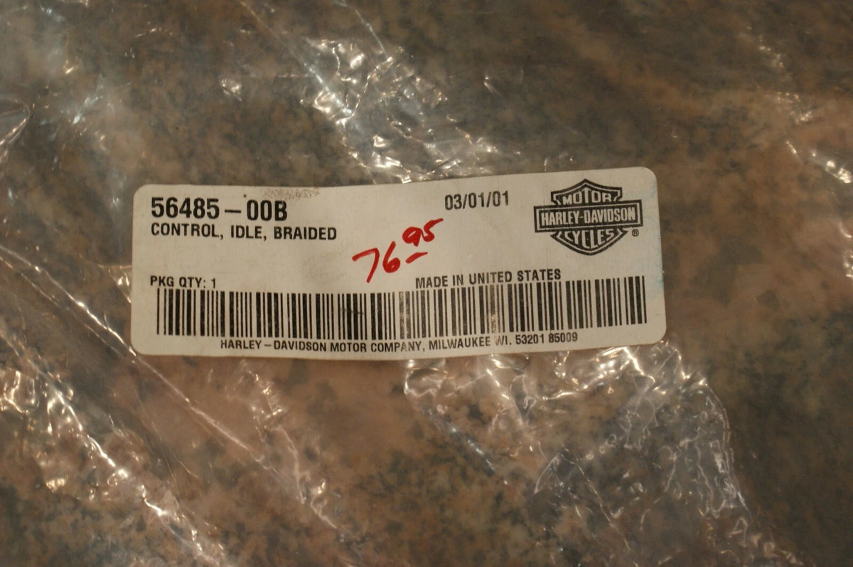 Genuine OEM HARLEY-DAVIDSON Idle control cable Braided 56485-00