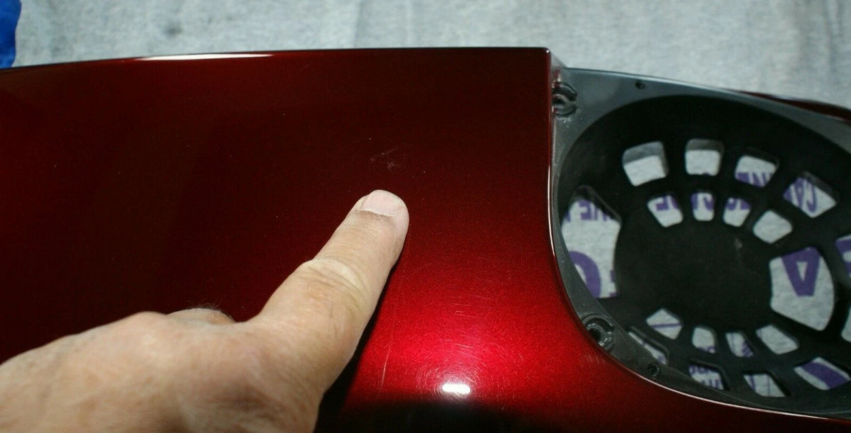 OEM HARLEY-DAVIDSON 2017 Boom Left saddlebag cover lid 90201031DZT Velocity Red