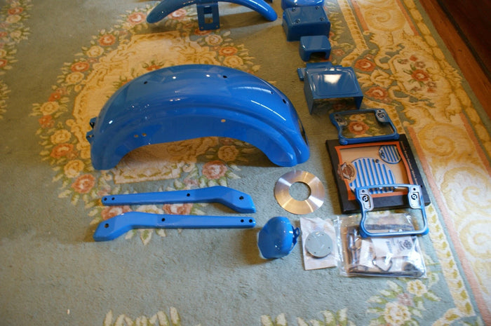 NOS OEM HARLEY-DAVIDSON 1997 FXD Superglide 19 pc Hi-Impact Blue Paint kit WOW!