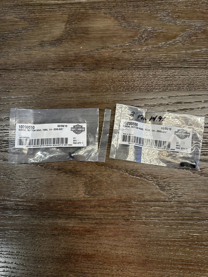 Lot Of 2 NOS Harley Davidson Button Head Torx Screw 10200550